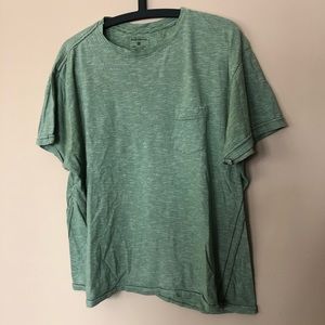 Men’s Ruff Hewn Green & White Striped T-Shirt